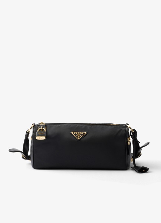 Prada Re-Nylon Medium schoudertas met leren details
