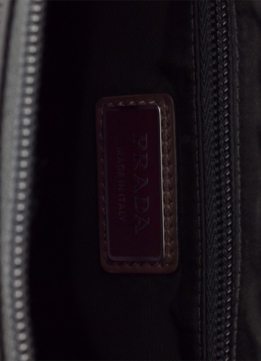 Prada Re-Nylon Medium schoudertas met leren details - detail 7 diepzwart