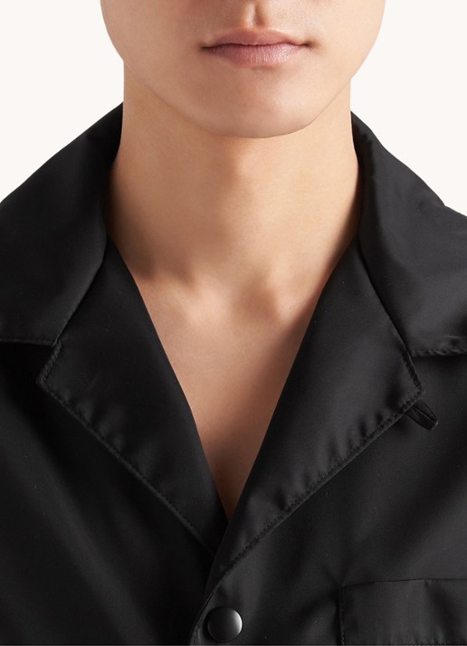 Prada Re-Nylon oversized fit overhemd met borstzak - detail 6 zwart