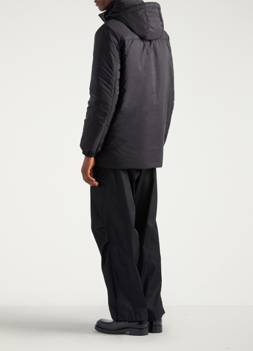 Prada Re-Nylon oversized gewatteerde jas met donsvulling  - achterkant 4 zwart