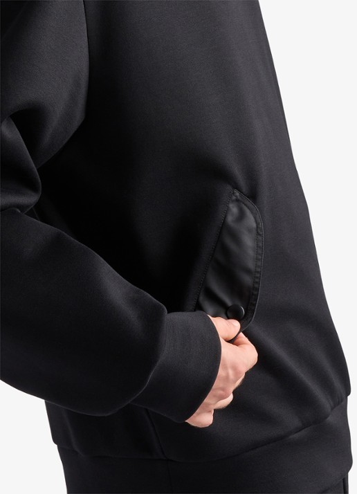 Prada Re-Nylon oversized hoodie met klepzakken - detail 6 zwart