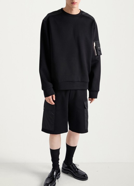 Prada Re-Nylon oversized sweater met ritszak