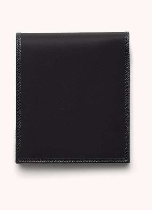 Prada Re-Nylon portemonnee met leren details - detail 4 zwart