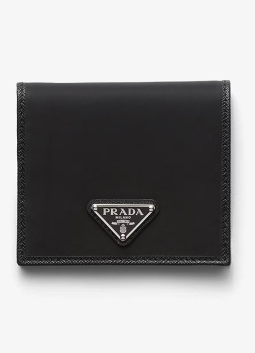 Prada Re-Nylon portemonnee met leren details