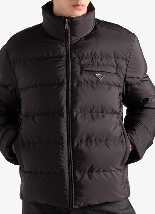 Prada Re-Nylon puffer jack met donsvulling