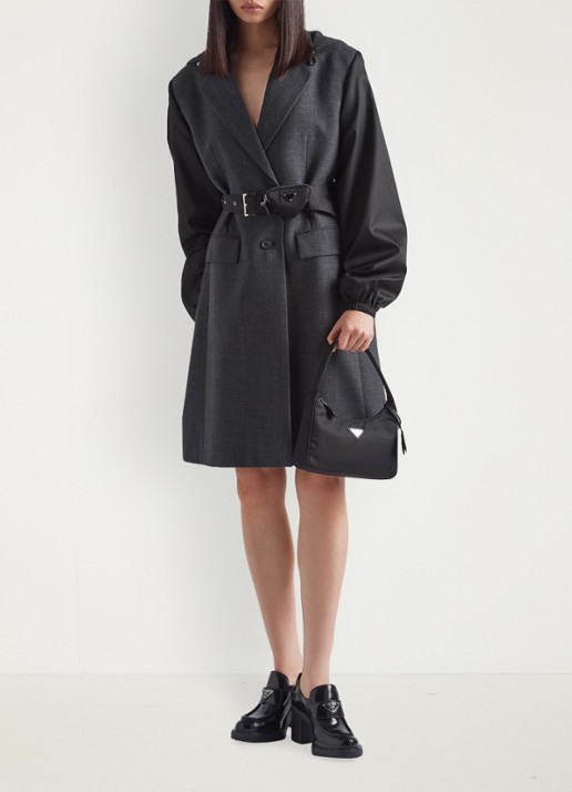 Prada Re-Nylon Re-Edition 2000 Mini schoudertas met logo - detail 3 zwart