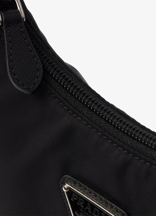 Prada Re-Nylon Re-Edition 2000 Mini schoudertas met logo - detail 6 zwart