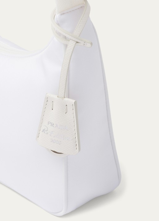 Prada Re-Nylon Re-Edition 2000 Mini schoudertas met logo - detail 8 wit