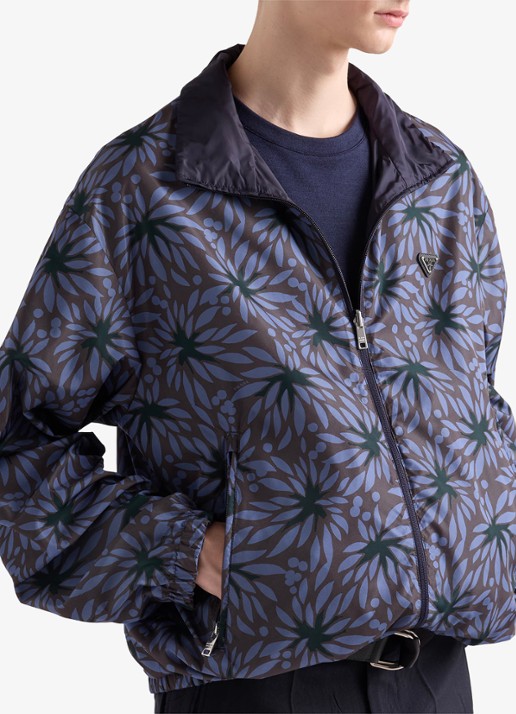 Prada Re-Nylon reversible jack met ritszakken - detail 3 donkerblauw