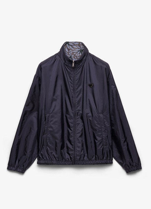 Prada Re-Nylon reversible jack met ritszakken - voorkant donkerblauw