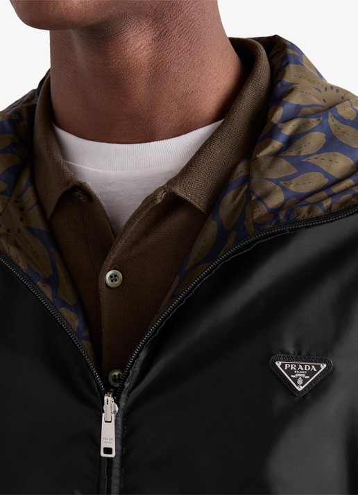 Prada Re-Nylon reversible jack met ritszakken - detail 2 zwart