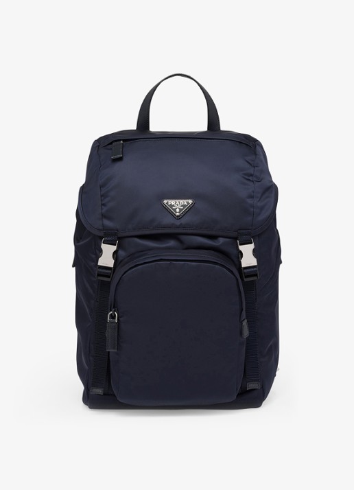 Prada Re-Nylon rugzak met kalfsleren details