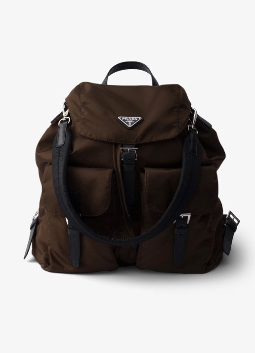 Prada Re-Nylon rugzak met leren details