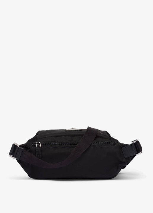 Prada Re-Nylon schoudertas met leren details - achterkant 3 zwart