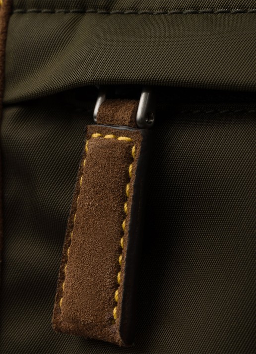 Prada Re-Nylon schoudertas met leren details - detail 6 legergroen