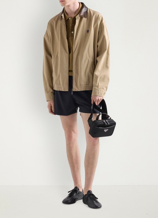 Prada Re-Nylon schoudertas met leren details - detail 7 zwart