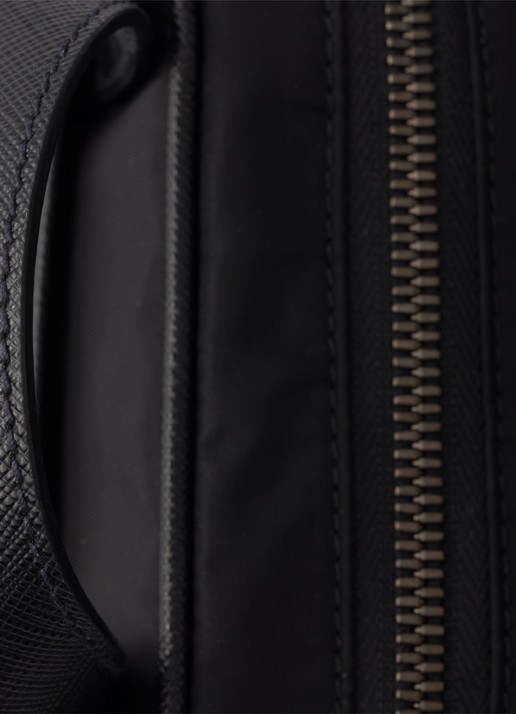 Prada Re-Nylon schoudertas met leren details - detail 3 zwart