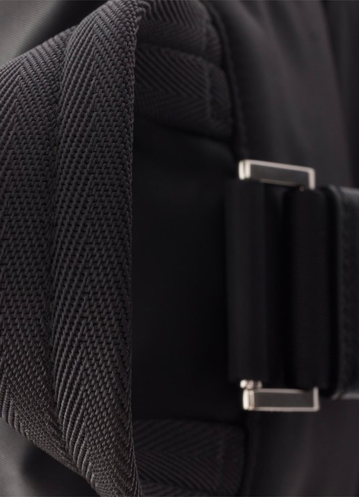 Prada Re-Nylon schoudertas met leren details - detail 6 zwart