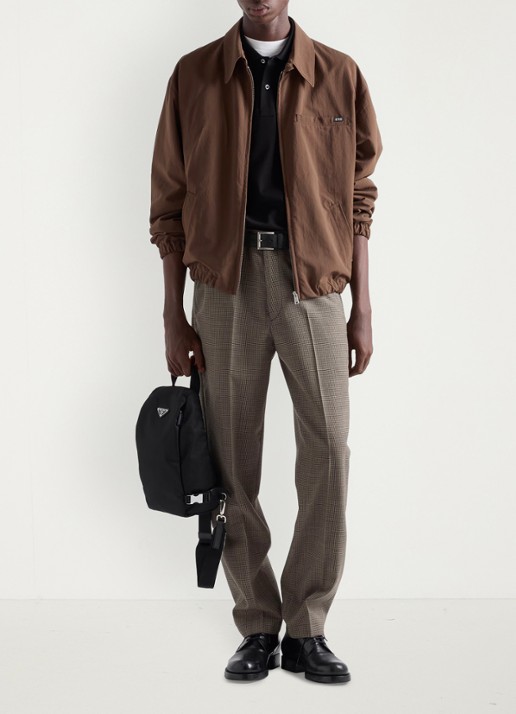 Prada Re-Nylon schoudertas met leren details - detail 7 zwart