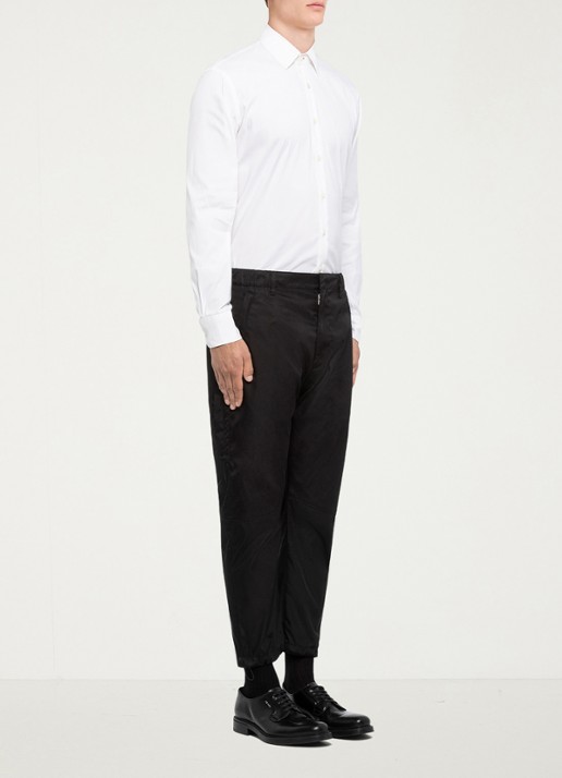 Prada Re-Nylon slim fit pantalon met steekzakken