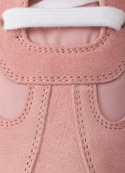 Prada Re-Nylon sneaker met suède details - detail 5 oudroze