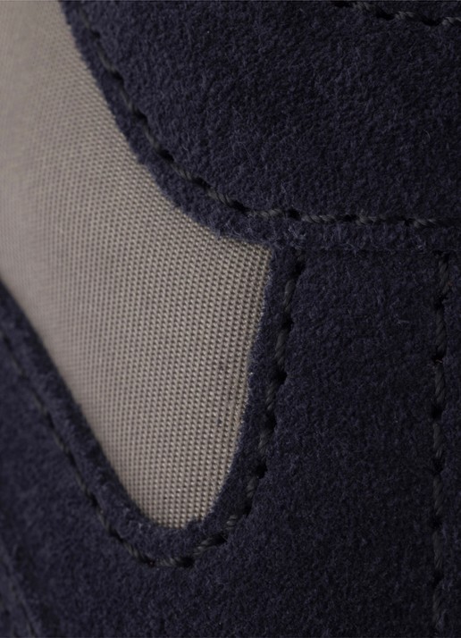 Prada Re-Nylon sneaker met suède details - detail 5 donkerblauw