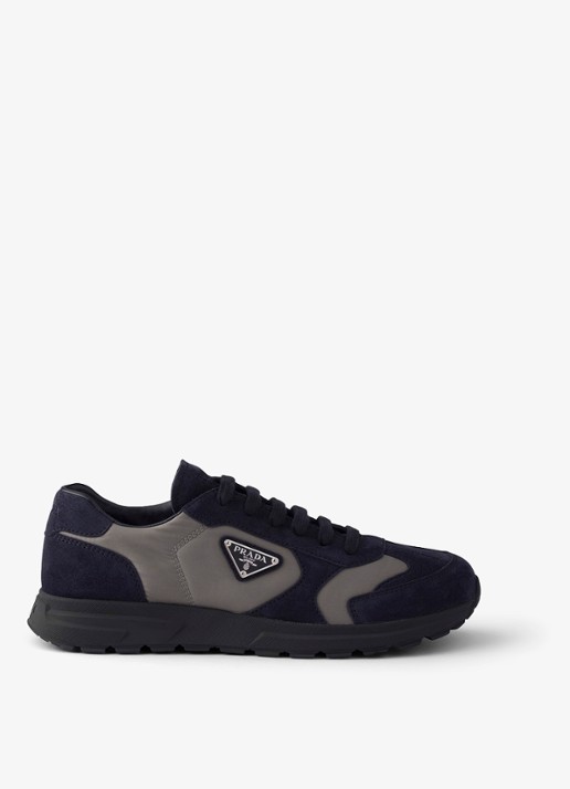 Prada Re-Nylon sneaker met suède details