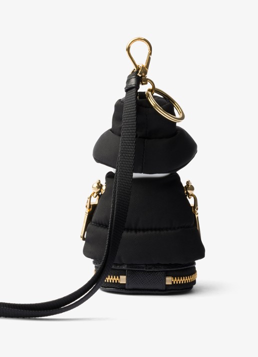 Prada Re-Nylon Soft Robot tasbedel - achterkant zwart