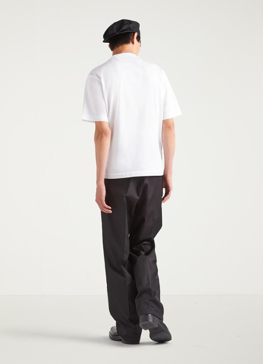 Prada Re-Nylon T-shirt met borstzak en logo - achterkant 5 wit