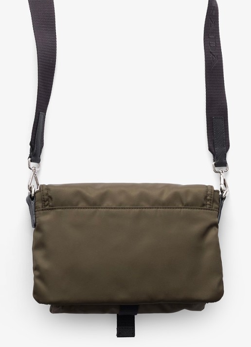 Prada Re-Nylon telefoonhoesje met afneembare schouderriem - achterkant 4 legergroen