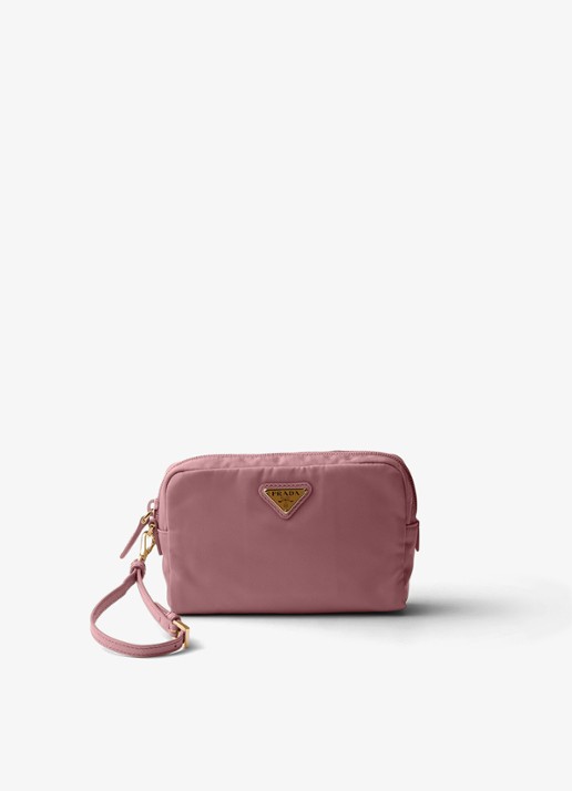 Prada Re-Nylon toilettas met leren details en logo