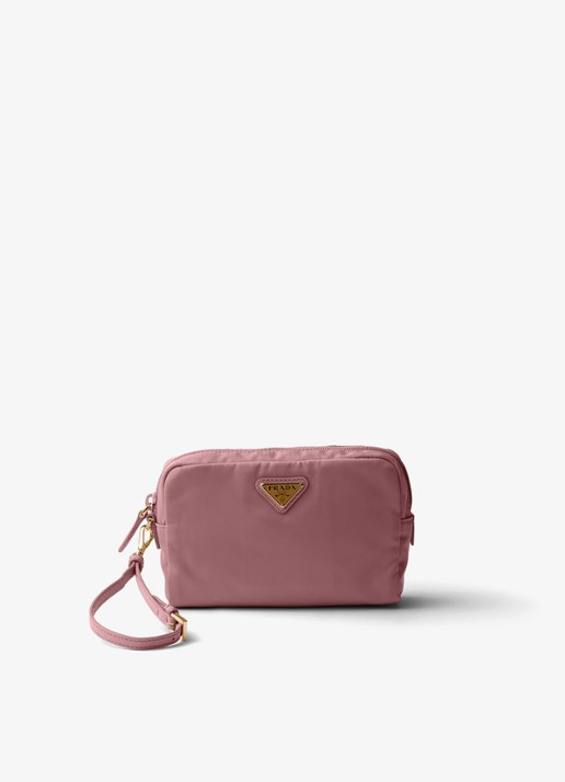Prada Re-Nylon toilettas met leren details en logo
