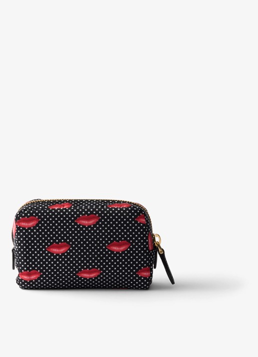 Prada Re-Nylon toilettas met print - achterkant 3 zwart