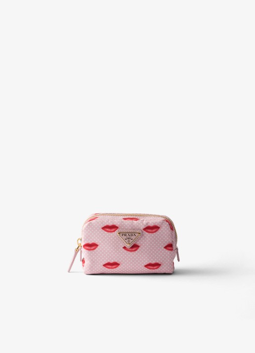 Prada Re-Nylon toilettas met print