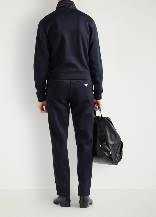 Prada Re-Nylon trackvest met ritszakken - achterkant 5 donkerblauw