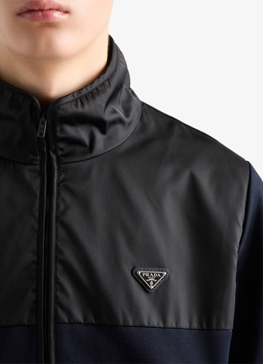 Prada Re-Nylon trackvest met ritszakken - detail 4 donkerblauw