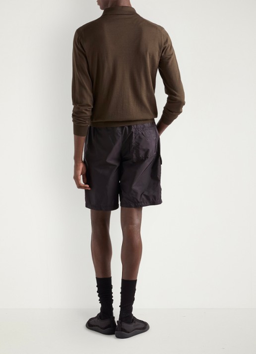 Prada Re-Nylon zwemshorts met klepzakken - achterkant zwart