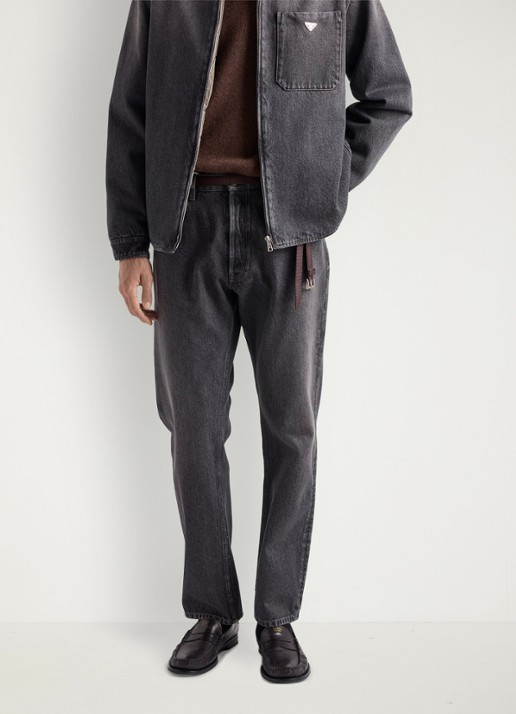 Prada Regular fit jeans met gekleurde wassing - detail 4 zwart