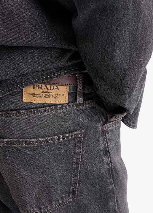 Prada Regular fit jeans met gekleurde wassing - detail 6 zwart