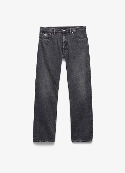 Prada Regular fit jeans met gekleurde wassing - voorkant 2 zwart
