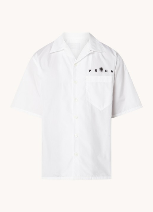 Prada Regular fit overhemd met logo- en backprint 