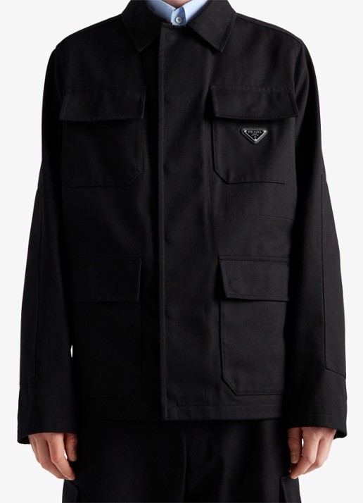 Prada Regular fit overshirt met klepzakken