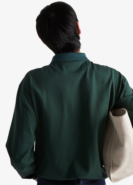 Prada Regular fit polo met contrast - detail 2 groen