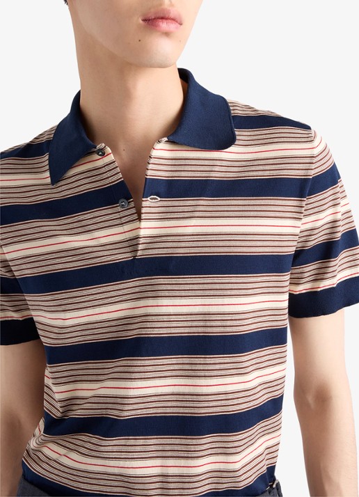 Prada Regular fit polo met streepprint