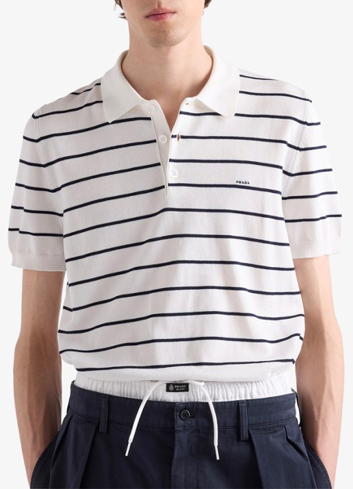 Prada Regular fit polo met streepprint