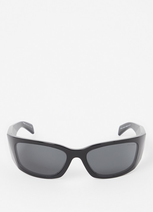Prada Retro zonnebril PRA14S - detail 3 zwart