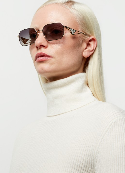 Prada Retro zonnebril PRA51S  - voorkant 2 goud