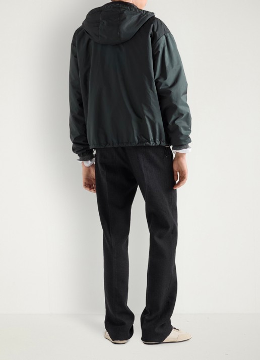 Prada Reversible Re-Nylon jack met ritszakken - achterkant 3 groen