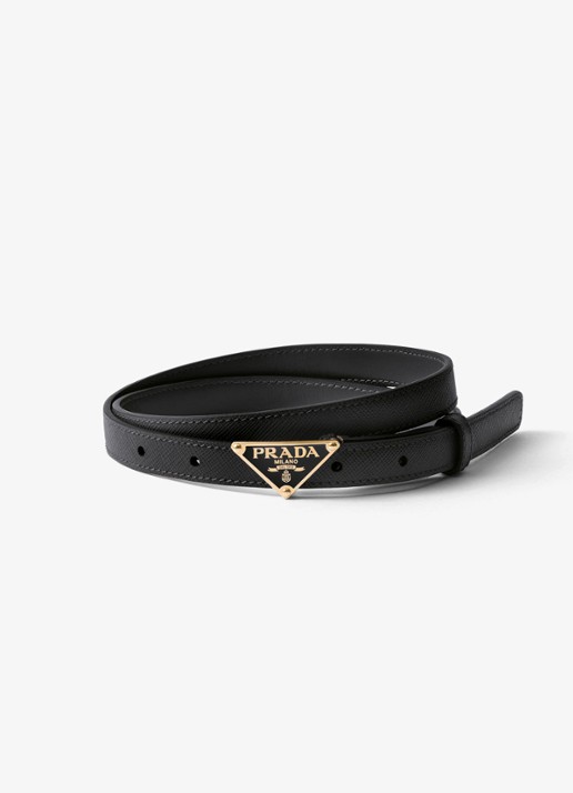 Prada Riem van kalfsleer met logo