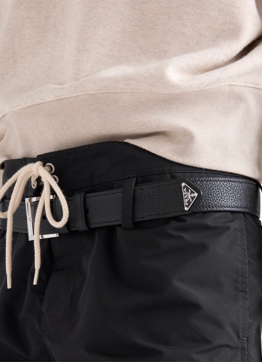 Prada Riem van kalfsleer - voorkant 2 zwart